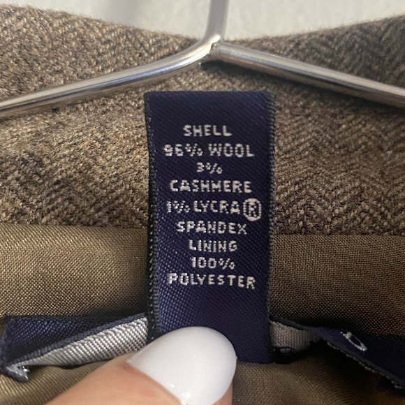 Lands End Herringbone Wool Blend Blazer - Picture 7 of 8